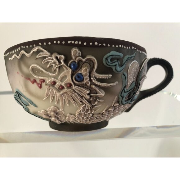 Dragonware Moriage Tea Set (20-piece), a style of Japanese Porcelain featuring r - Picture 3 of 16